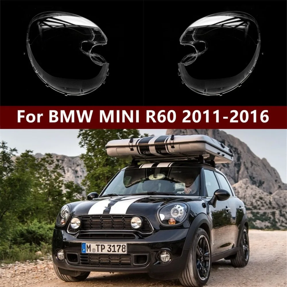 For BMW MINI Countryman R60 2011 2012 2013 2014 2015 2016 Headlights Lens Shell Transparent Lampshade Headlamp Cover Plexiglass