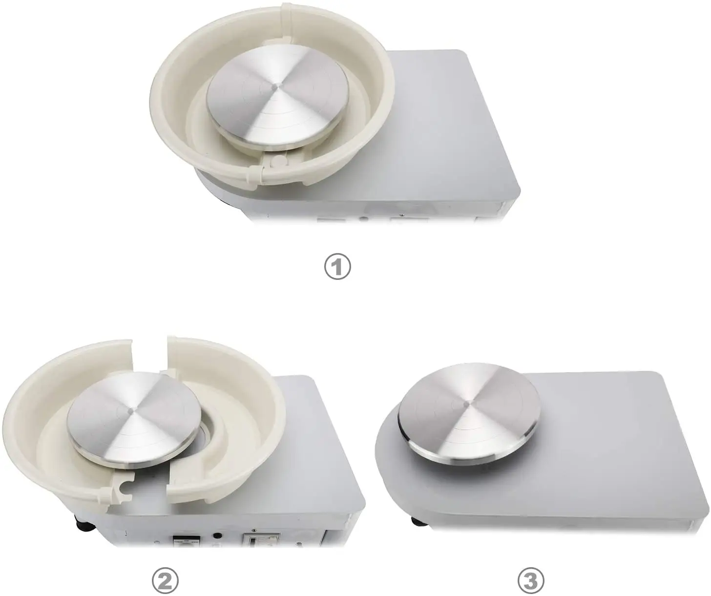9.8 Inch 25cm Tabletop Electric Pottery Wheel, 350W DIY Ceramic Clay Pottery Forming Machine for Beginners Home Art Craft
