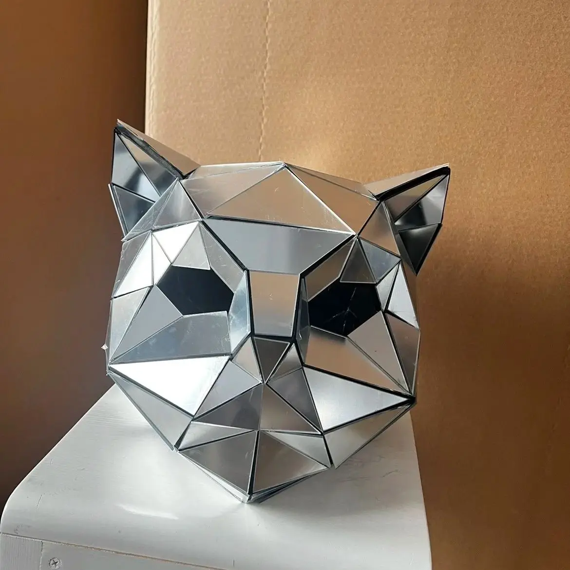 3D مرآة قناع تأثيري الدب ليوبارد النمر قرون شيطان خوذة مهرجان الموسيقى DJ قناع نادي الرقص الدعائم