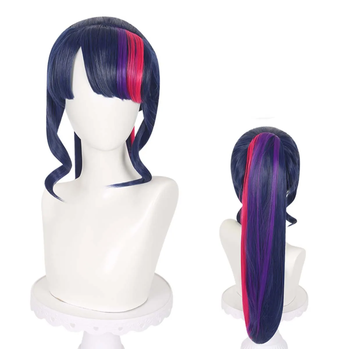 Cute Anime Coser Twilight Sparkle Cosplay Highlights Purple Wig