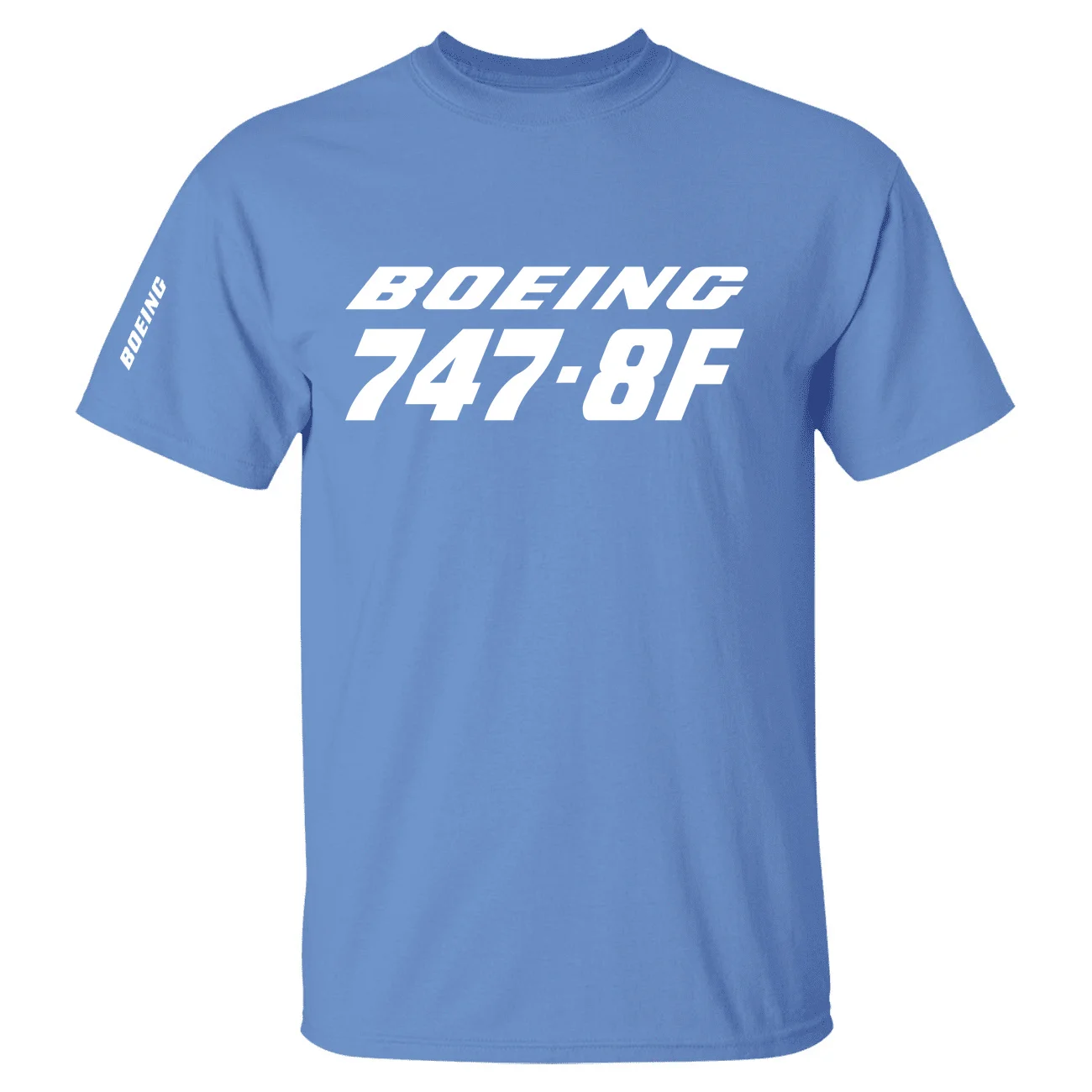 Boeing 747-8F Aviation Flight Pilots Short Sleeve T-shirts Cotton Men Women Graphic T Shirts