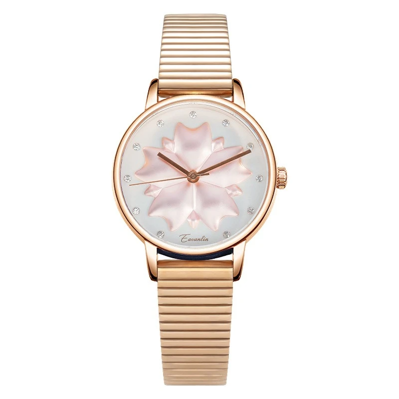 New fashion niche light luxury women's waterproof watch simple trend steel belt casual quartz watch birthday gift