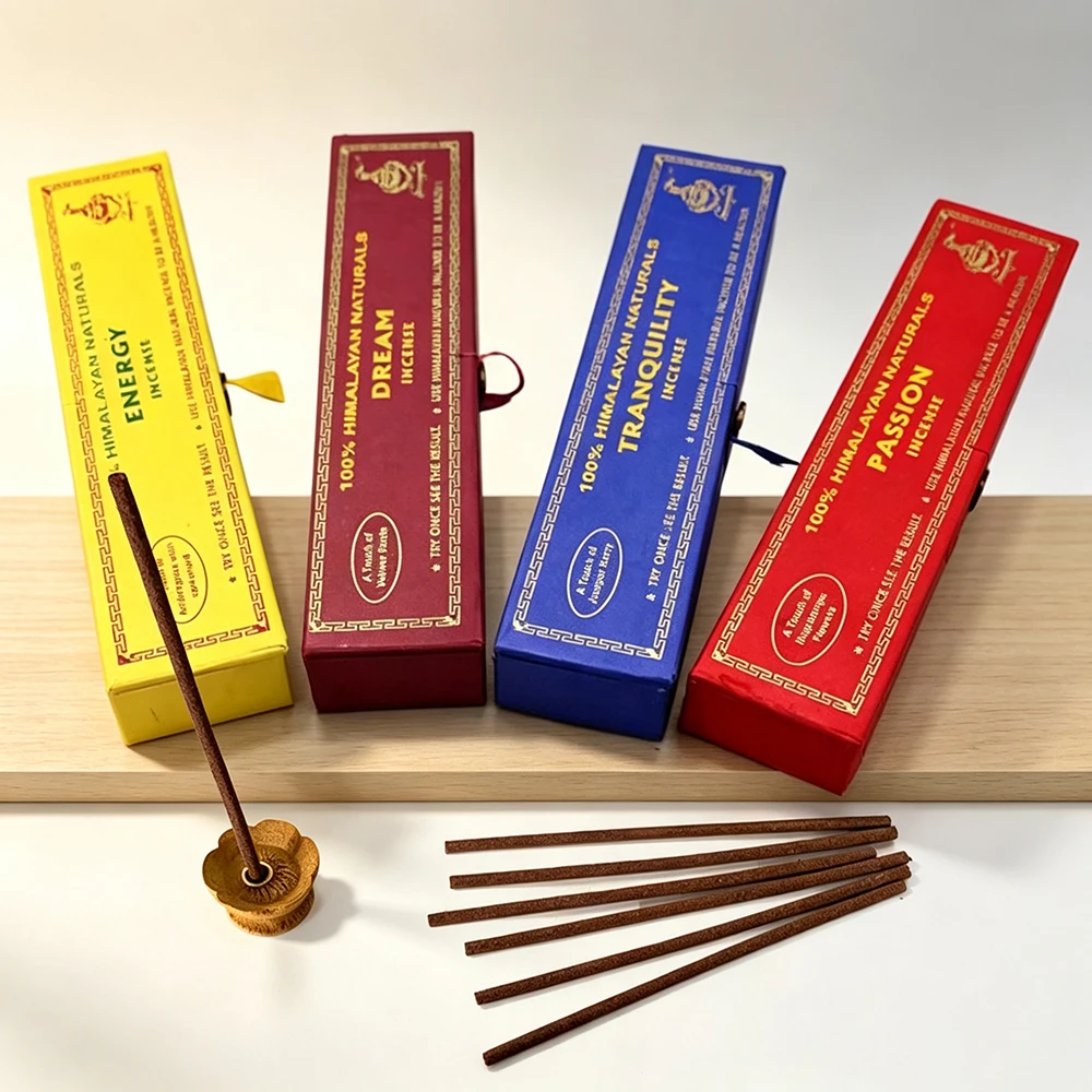 Nepal Himalayan Natural Incense Sticks, Handmade Tibetan Incense for Prayer Meditation Aromatherapy, Home Herbal Incense