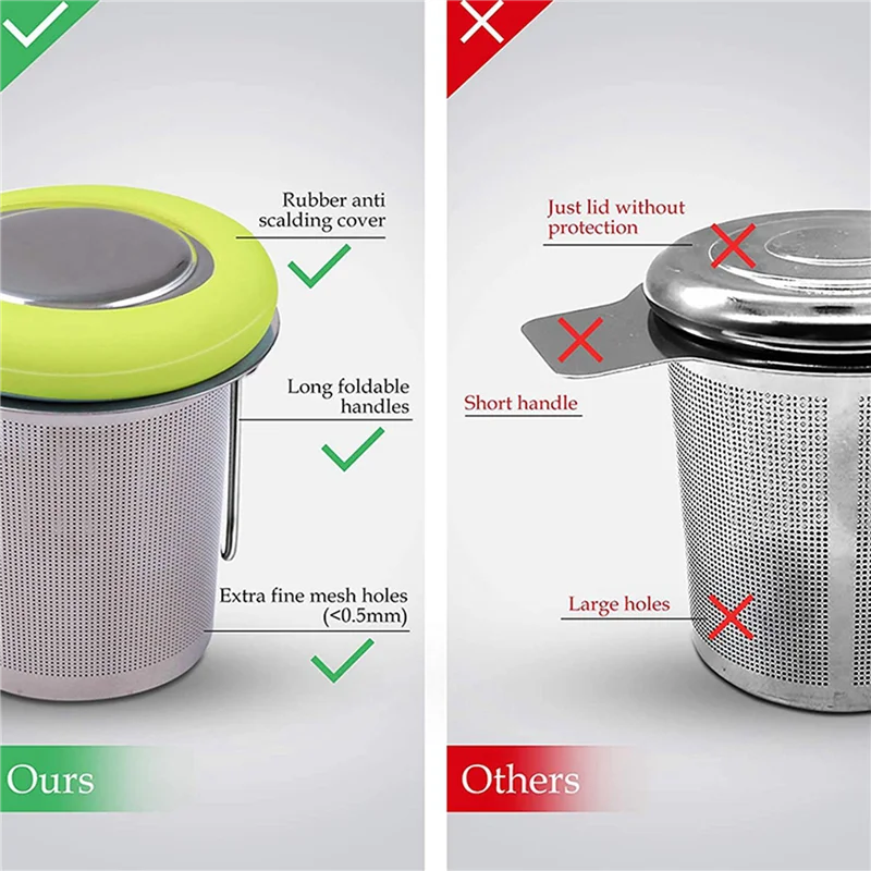 2X 차 주입기 스테인레스 스틸 차 여과기 접이식 손잡 - Tea Strainer Mesh 리뷰 및 가격