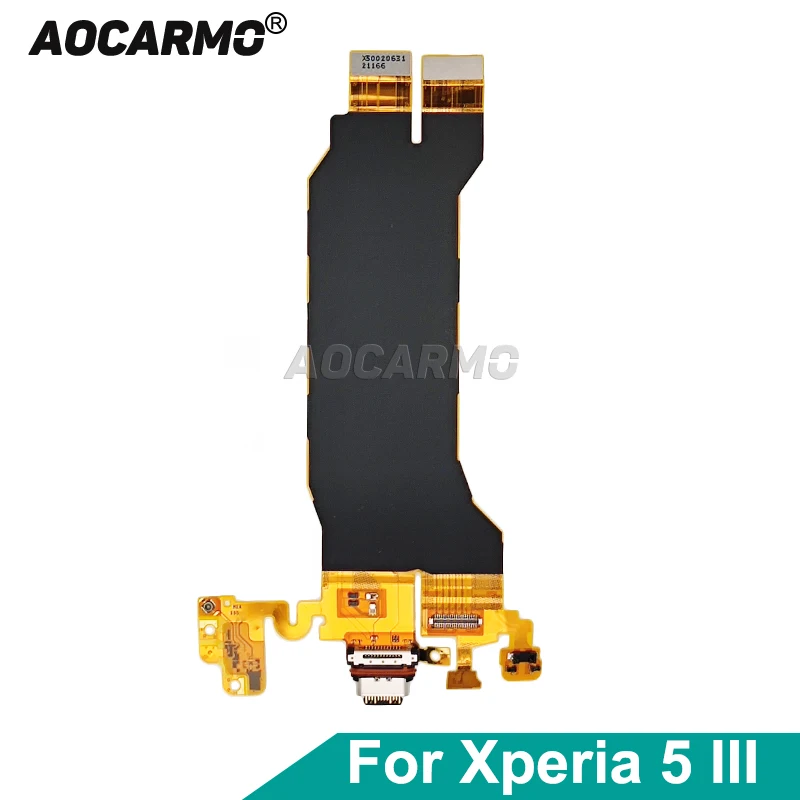 Aocarmo dla Sony Xperia 5 III / X5iii 5G Mark3 XQ-BQ72 Port ładowania stacja dokująca USB type-c Flex Cable część zamienna