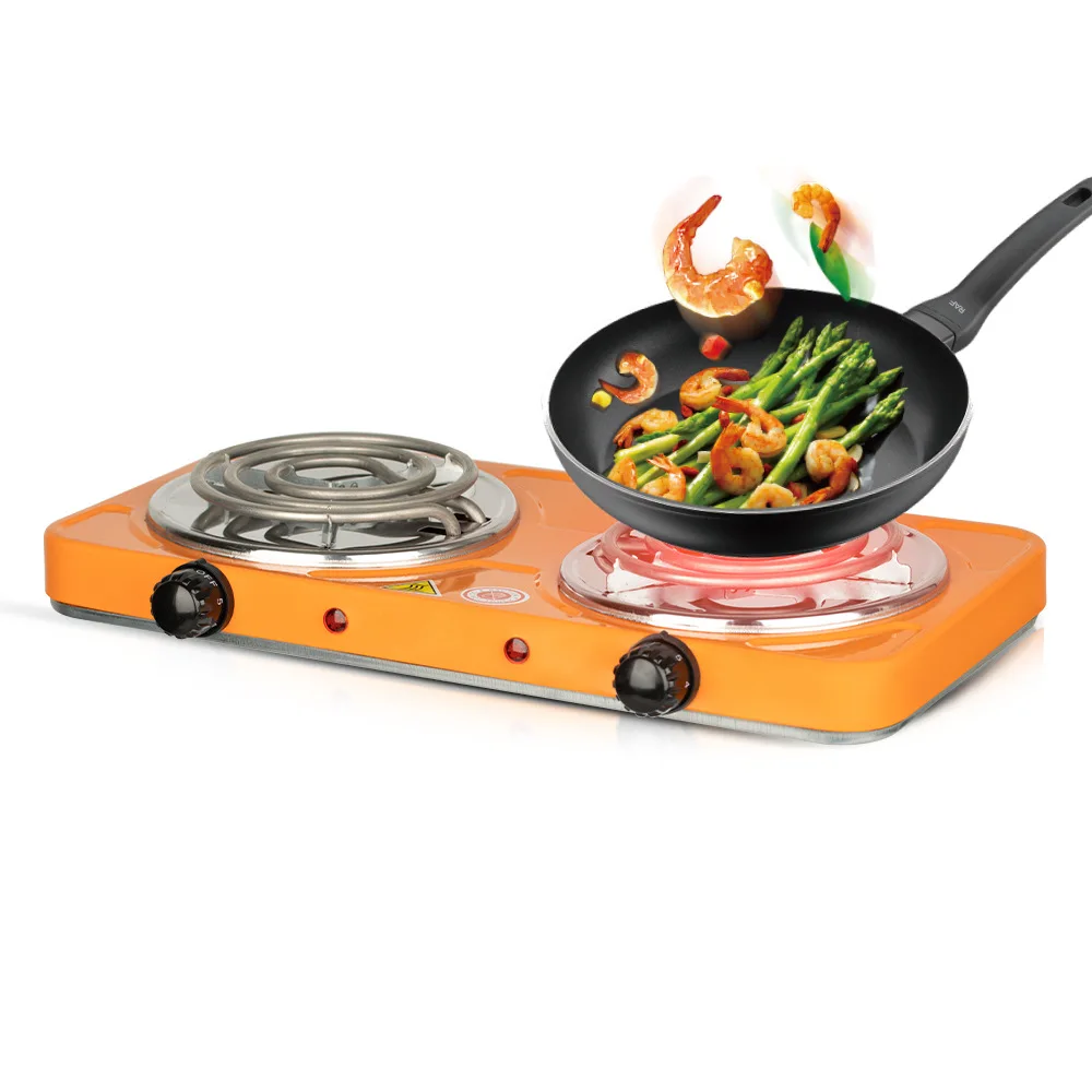 Double-head electric heating stove, heat-preserving and enclosed electric heater for heating and warming