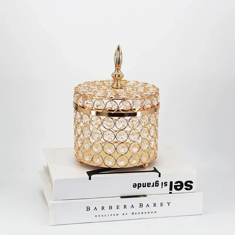 

z Creative Crystal Pearl Candy Box Gift Box Storage Box Storage Bottle Tank Glass Storage Jar