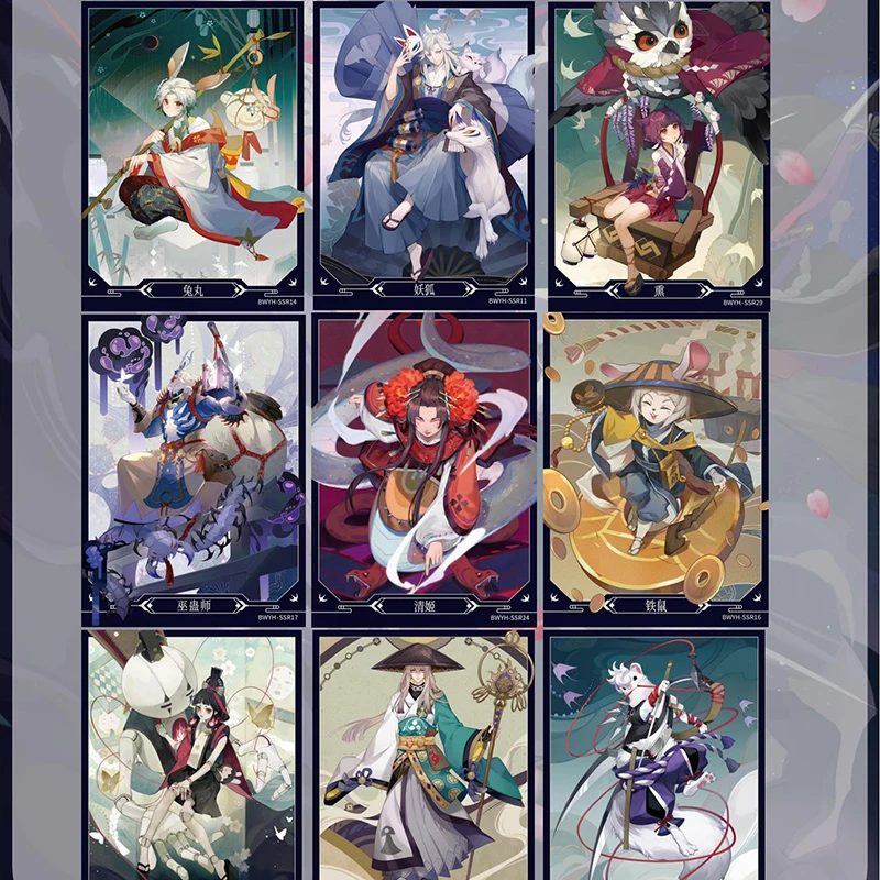 Genuine Onmyoji Series Cards for Kids, Personagens de Anime Periféricos, SSP Raro, USR Cards Collection, Playing Game Card, Birthday Toy Gift, Novo