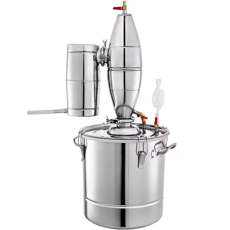 

50L 304 Stainless Steel Brewing Equipment Home Brew Machine Full Set for Wood Fire Straight Barbecue Wine And Liquor Still