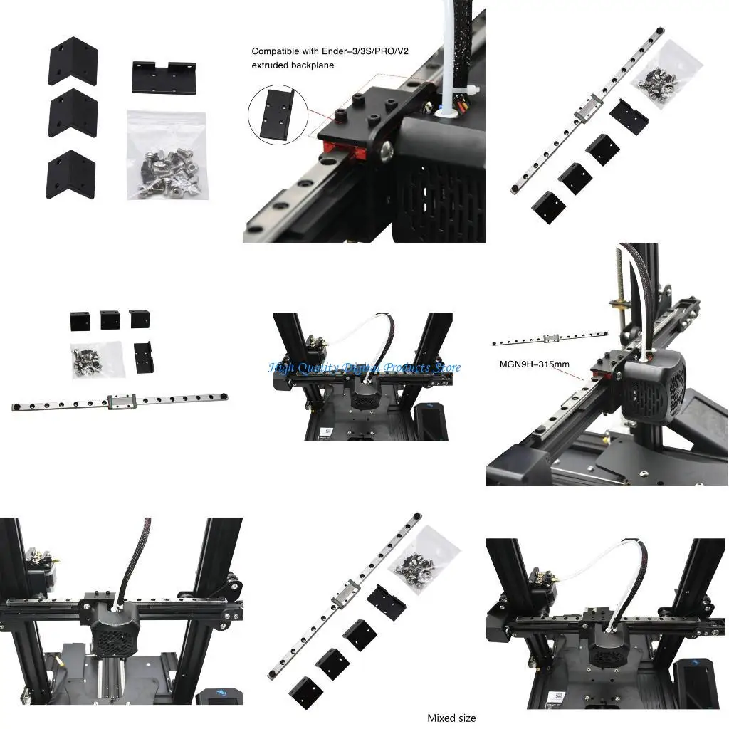 

U2JE Linear Rails Extruder Direct Drive X-Axis for Ender3 V2 with Backplane