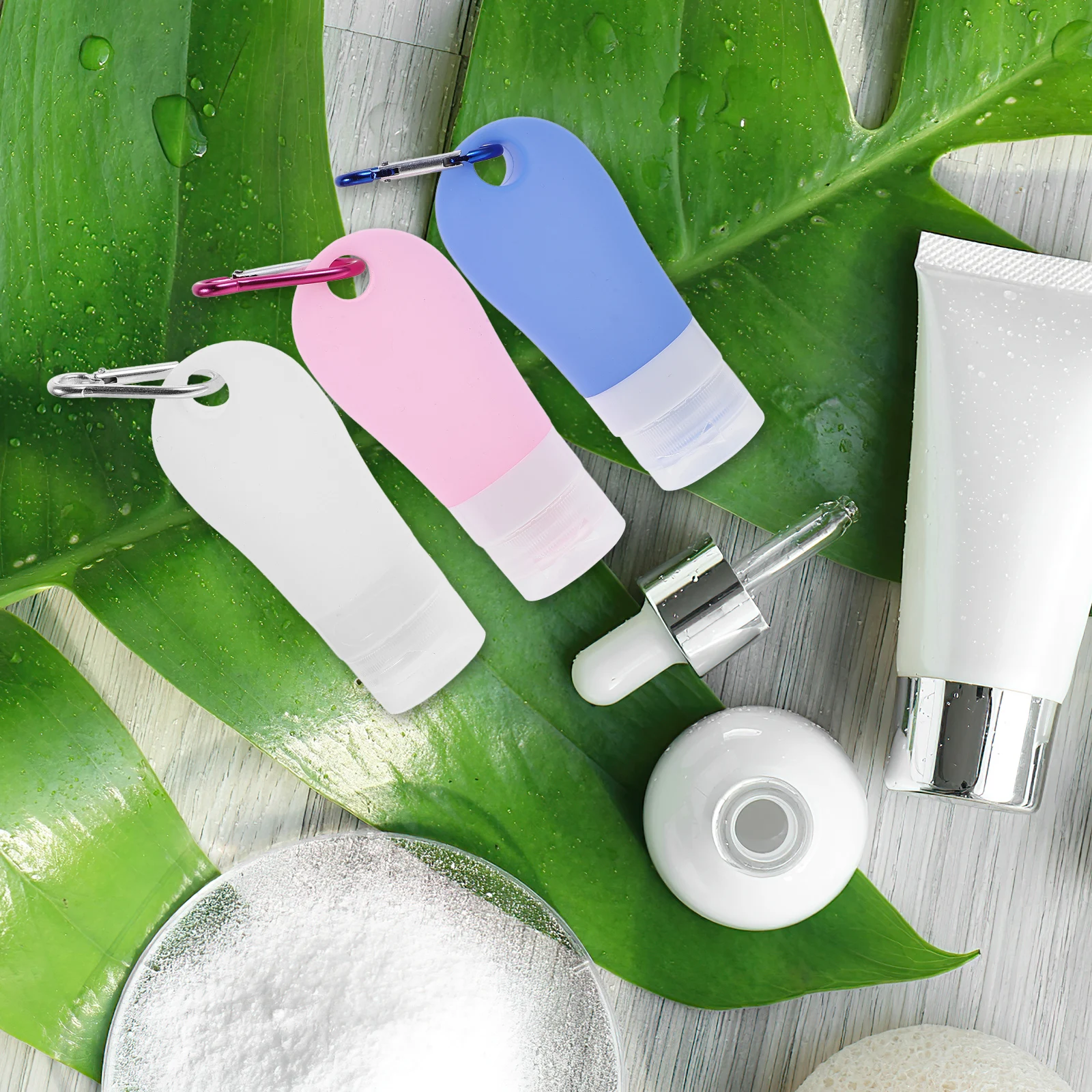 

Silicone Travel Bottles 100ml Portable Squeeze Shampoo Bottle Leakproof Empty Containers for Cosmetics Storage During Trips