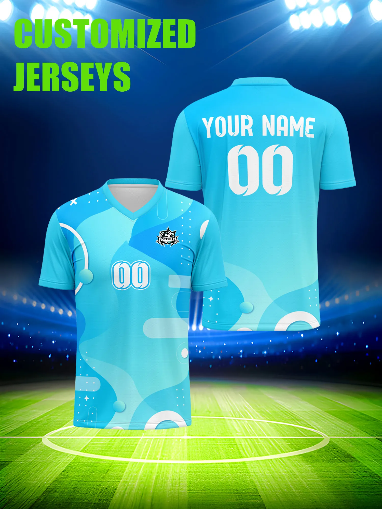 

Футбольная форма на заказ с индивидуальным изображением, номером и именем, мужская быстросохнущая дышащая командная футболка