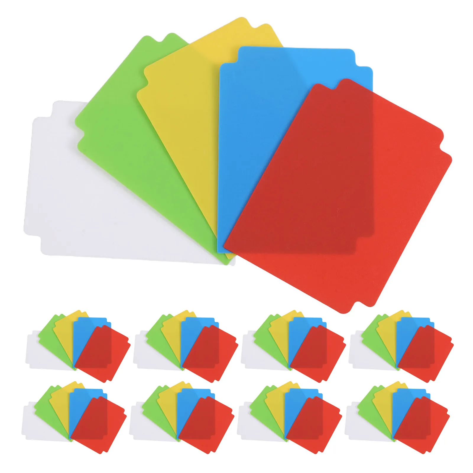 100Pcs Sports Card Dividers Organizer Trading Rigid Colored PP Writable Organizers Basketball Baseball Football