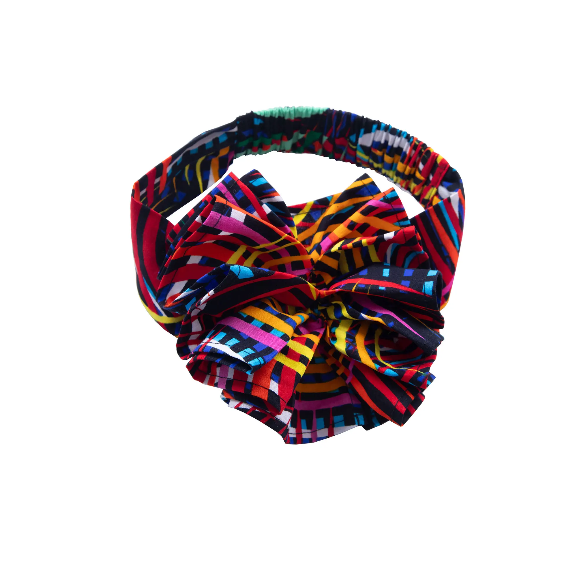 Africlife African Wax Print Headband Colorful Kente Stretchable and Elastic Headband Headwrap Handmade Accessory WYB959 - Image 6