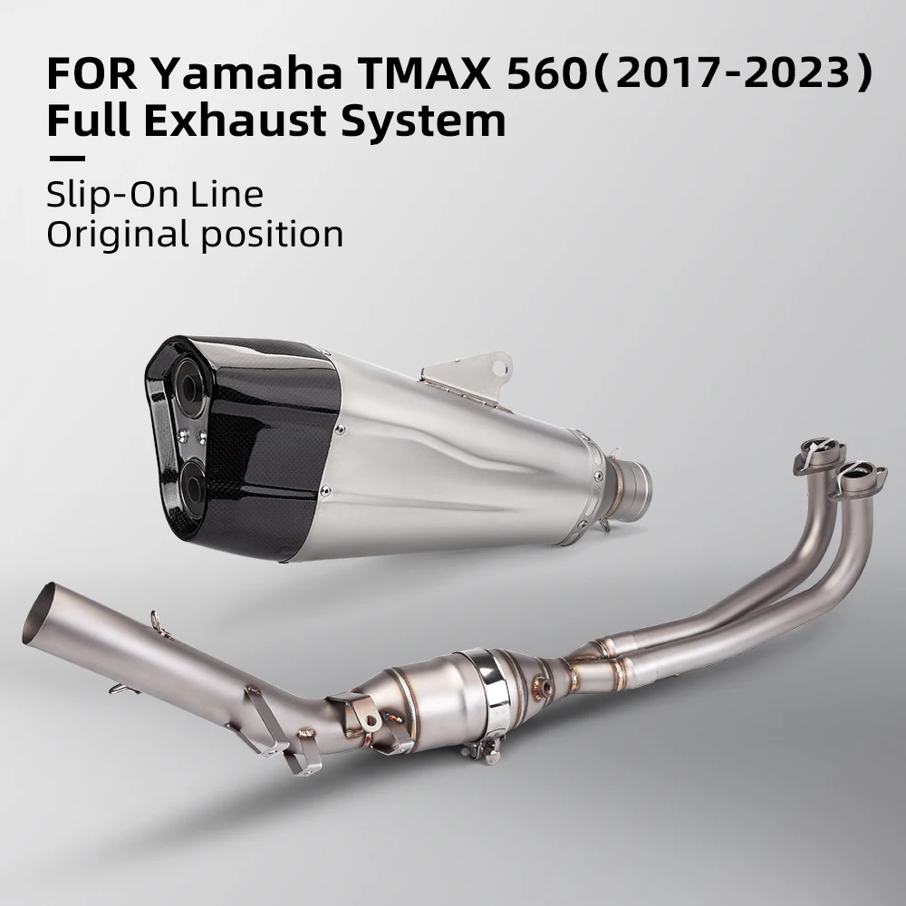 

For TMAX TMAX560 2017-2023 Full exhaust muffler system