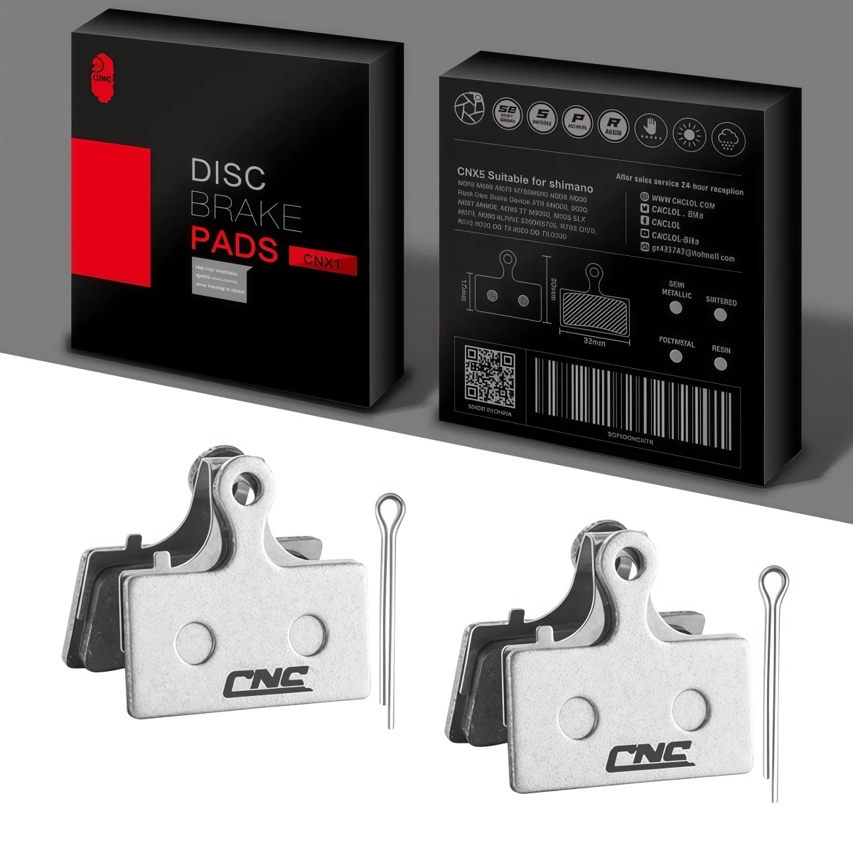 

SUNTNUR Ceramic / Resin / Sintered MTB Brake Pads ( 2 Pairs ) - Compatible With SHIMANO G01S / G03S / G05S & 20+ Models