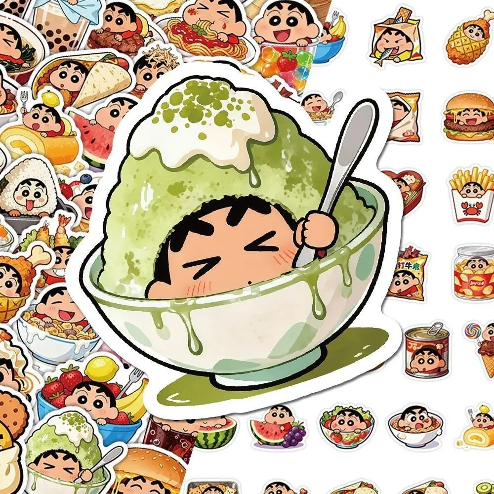 Crayon Shin-chan Essenssticker Illustration Cartoon Niedlich Neu Hochwertiges Instagram-Aussehen Graffiti Schreibwaren-Aufkleber