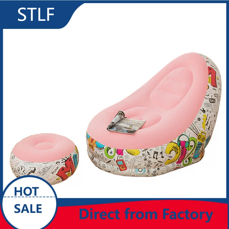 Inflatable Single Sofa with Graffiti Painting