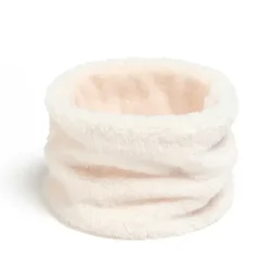 Solid Cashmere Plush Warm Winter Ring Scarf Women Men Knitted Full Face Mask snood Neck Scarves Thick Muffler 2023 New