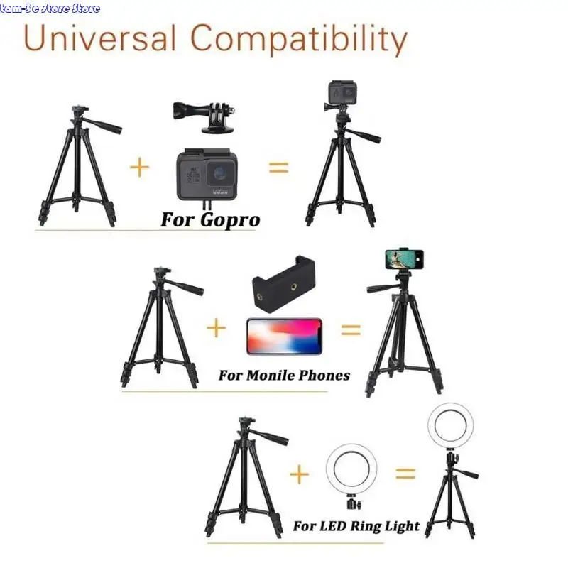 D0UA Гибкий штатив Стенд портатив для компьютерной конференции VLOG 360 °/90 ° вращается