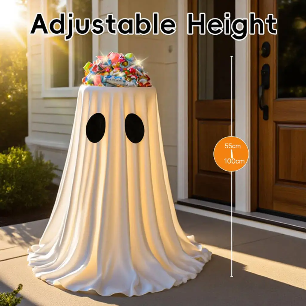 Halloween Ghost Candy Plate Bowl Outdoor Yard Decoration Tabletop Prop Atmosphere Arrangement Ghostly Ornament for Spooky Scene