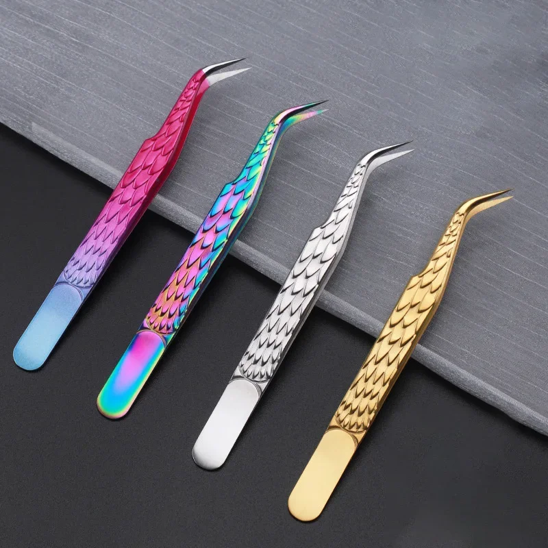 

1 Pcs Eyelashes Tweezers Stainless Steel superhard Tweezers High Precision Anti-static tweezers for Eyelash Extensions