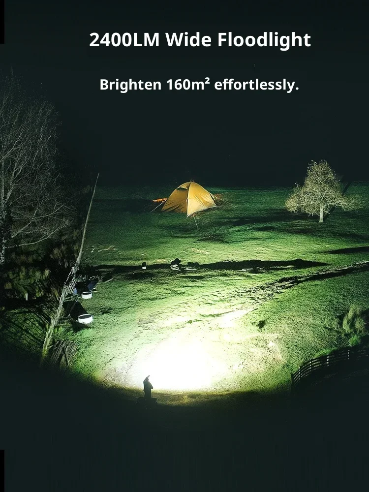 LEM E50 Campinglampe, wiederaufladbar, Campingbeleuchtung, regenfest, Fernbedienung, Außenlampe, 1800 lm, 3000 mAh, faltbare magnetische Laterne
