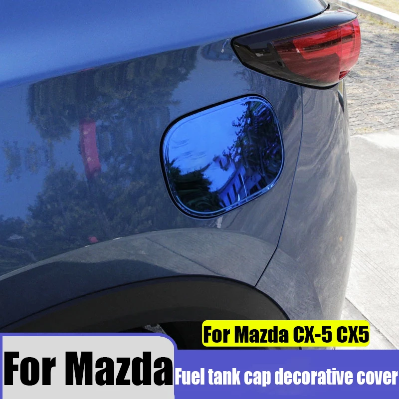 

For Mazda CX-5 CX5 2017-2025 modified stainless steel fuel tank cap decorative cover automotive exterior decoration accessories