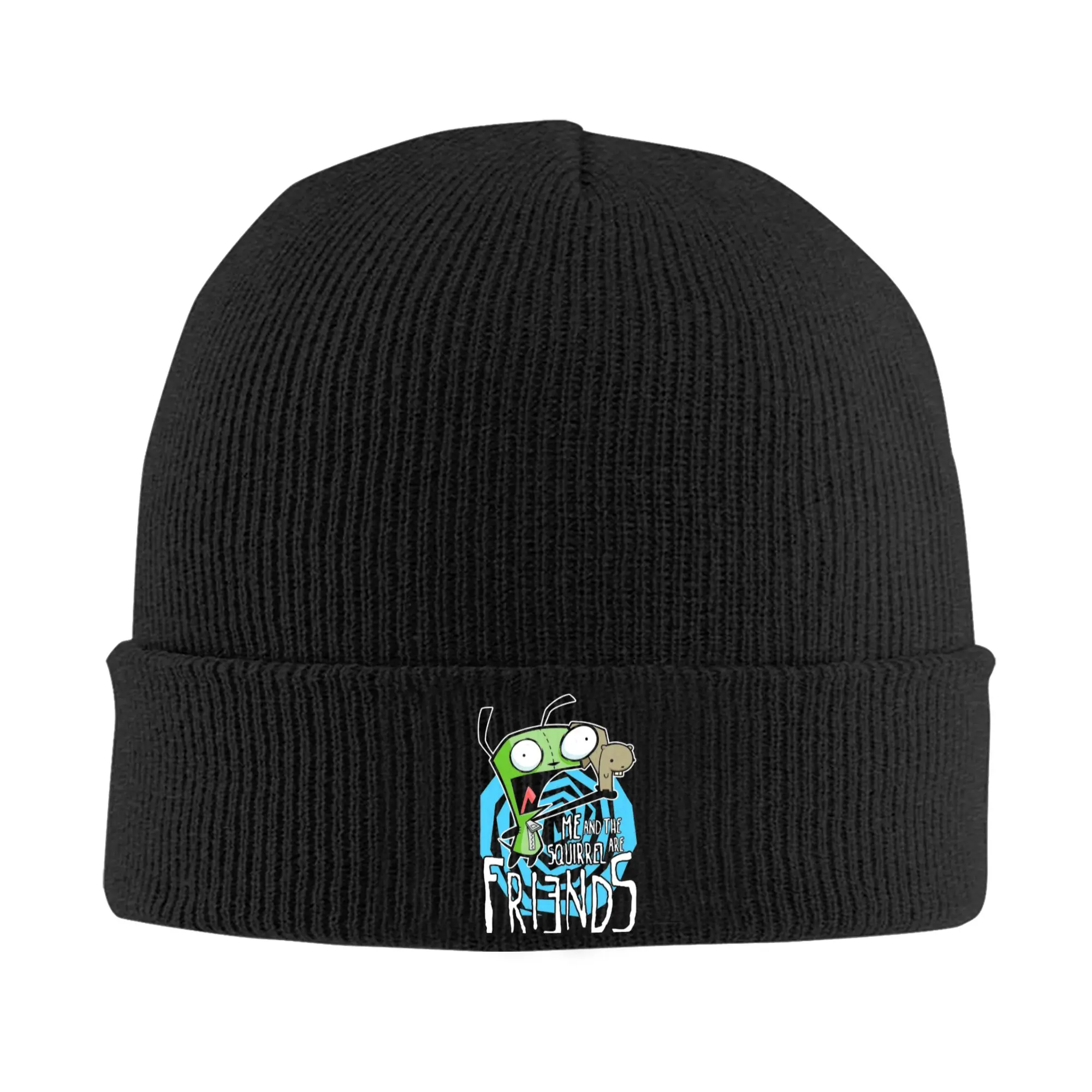 Invader Zim Knitted Hat Women's Men's Beanie Winter Hats Acrylic GIR Hip Hop Melon Cap