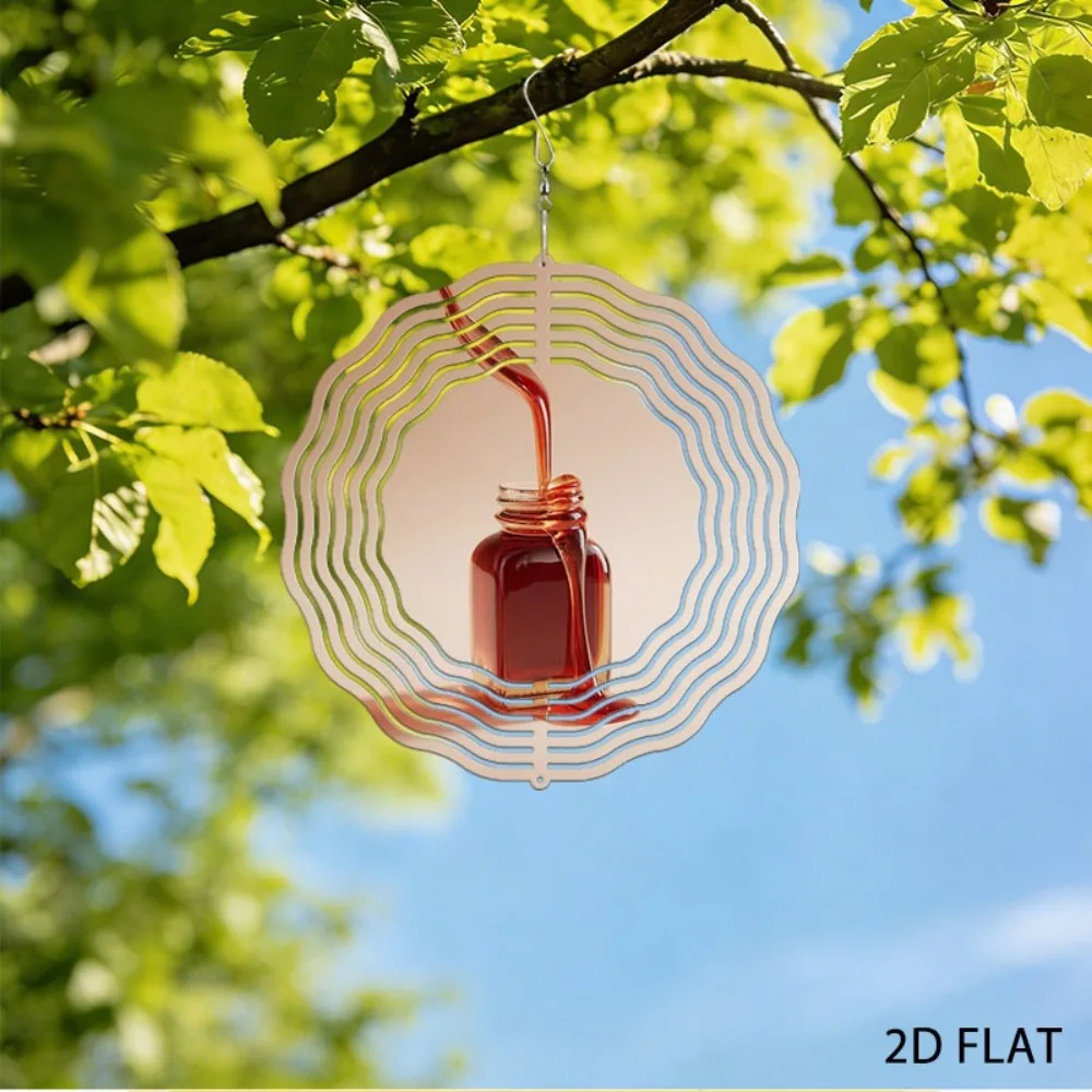 

Iron Garden Wind Chimes Amber Glass Bottle Outdoor Yard Lawn Decor Patio