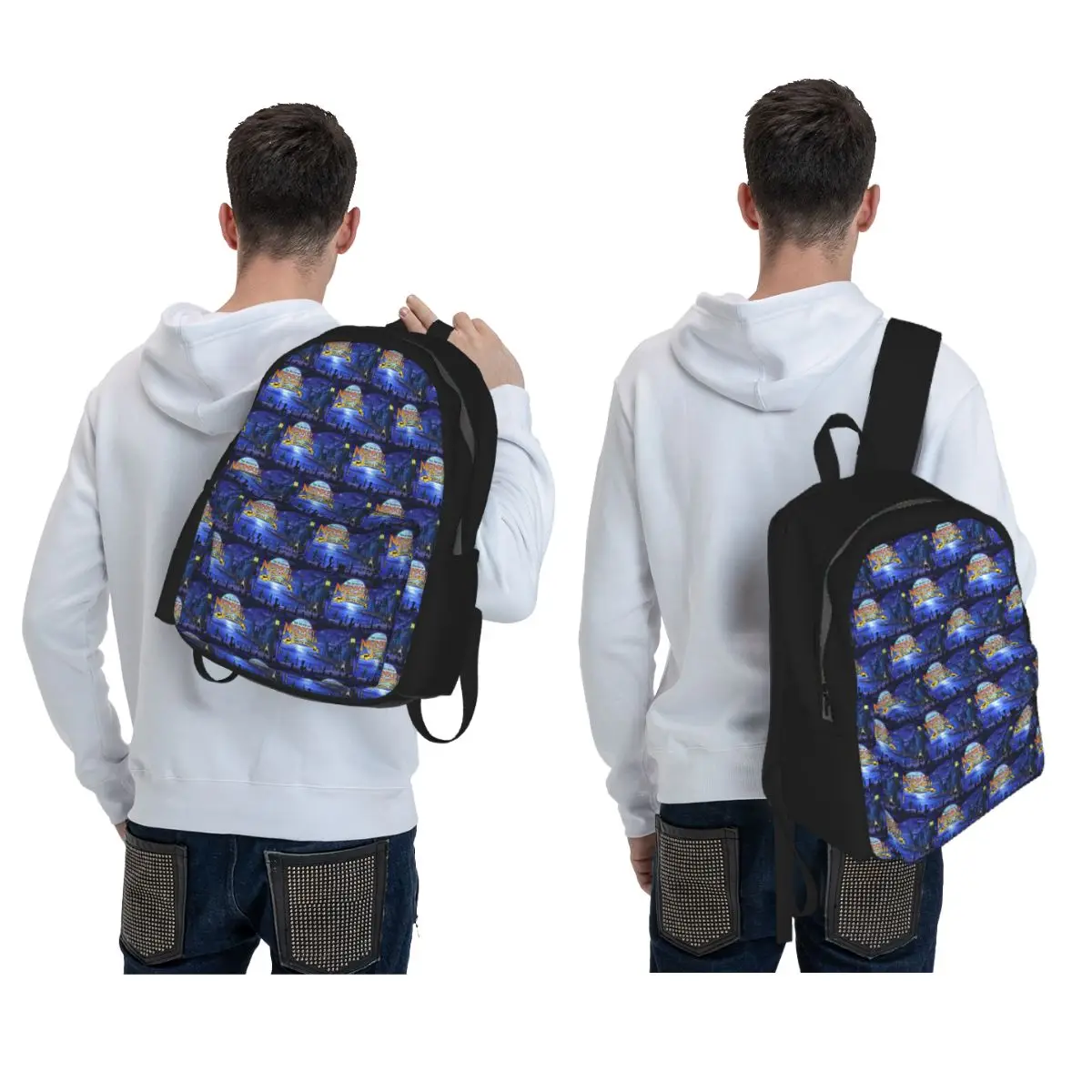 Monkey Island Backpack Student BookBag Kids School Bag Laptop Shoulder Bags for Men Women