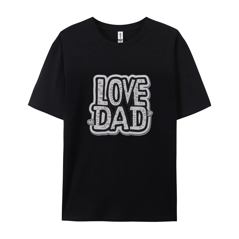 Love Dad Word Print,Father's Day T-shirt, Women Short T-shirt,Short sleeve,100%cotton,Double-sided,Holiday wear,Foundation wear