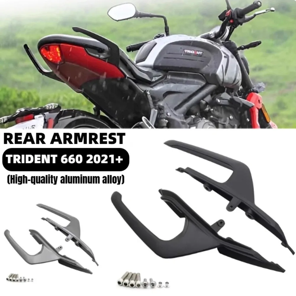 

For TRIDENT Trident 660 TRIDENT660 2021-2024 Motorcycle Aluminum Rear Armrest Kit Pillion Passenger Handle Arm Rests 2024 2025