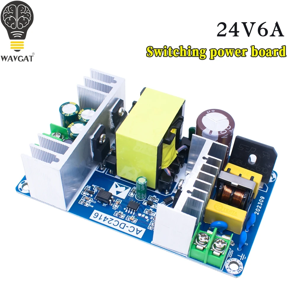 WAVGAT  DC 24V 6A  to 110V-220V 150W AC Power Board for Electronic Components, Switching