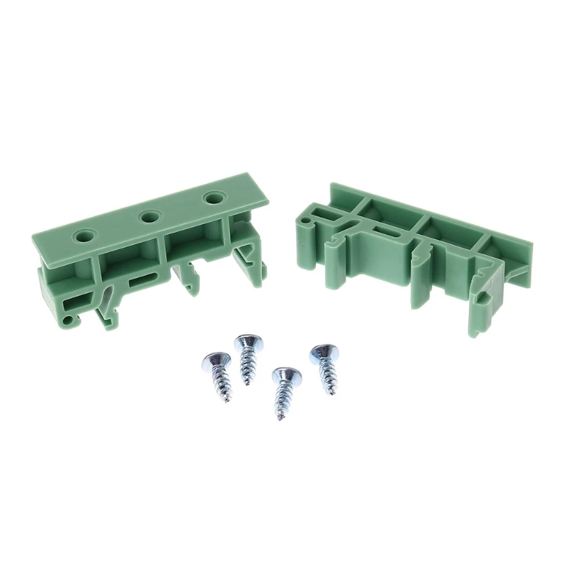 Supporto PCB 1 set semplici staffe montaggio per circuito stampato PCB per montaggio su guida DIN 2 adattatori + 4 viti