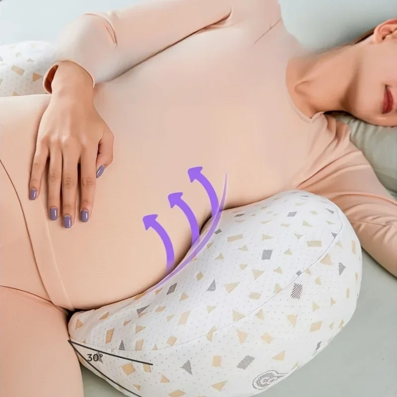cojin-de-soporte-para-embarazadas-con-forma-de-u-ajustable-con-funda-extraible-portatil-y-disenado-para-dormir-de-lado-brindando-soporte-para-la-cintura-y-el-abdomen-en-la-cama