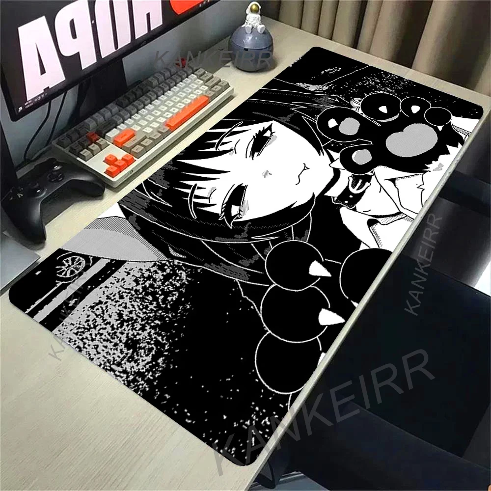 

Black White Girls Mouse Mat Aesthetics Mouse Pad Gaming Laptop Lockrand Table Mat Office Accessories Pc Cabinet Non-slip Carpet