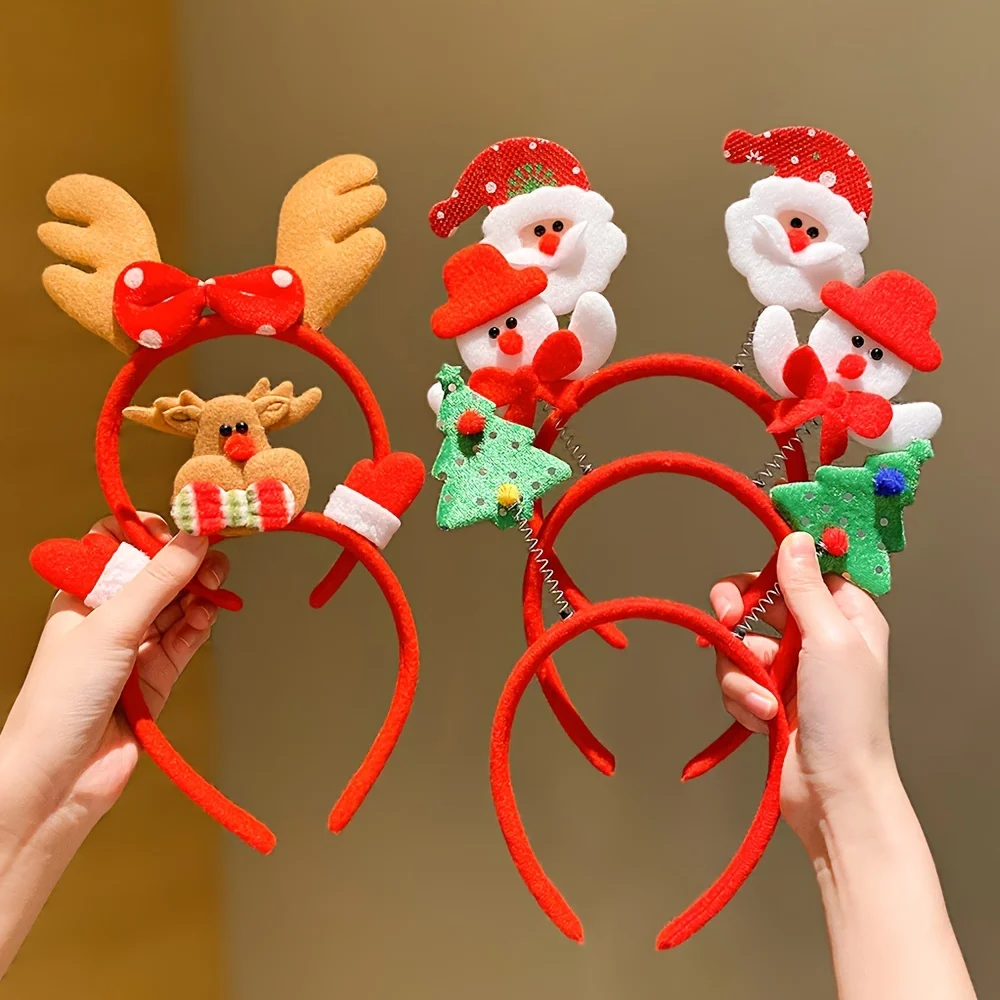 5 Pieces of Sweet Christmas Accessories Headbands Suitable for Girls as Christmas Gifts image 5