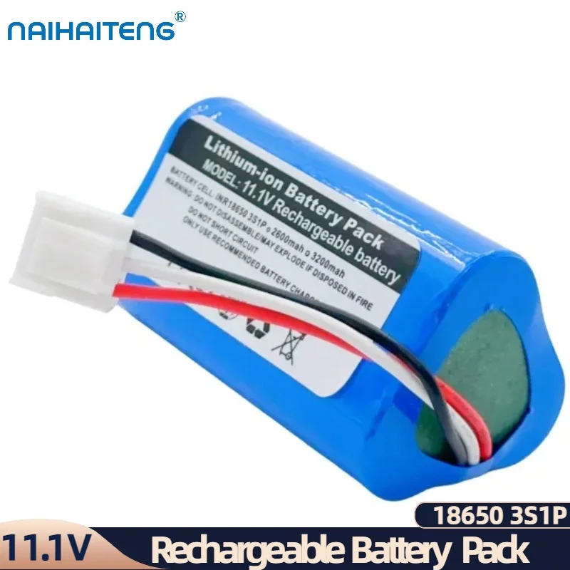 11.1V 10.8V 2600mAh 3200mAh Rechargeable Li-ion Battery Pack 18650 3S1P For Vacuum Cleaner Sweeping Robot PapaGo S360 D630