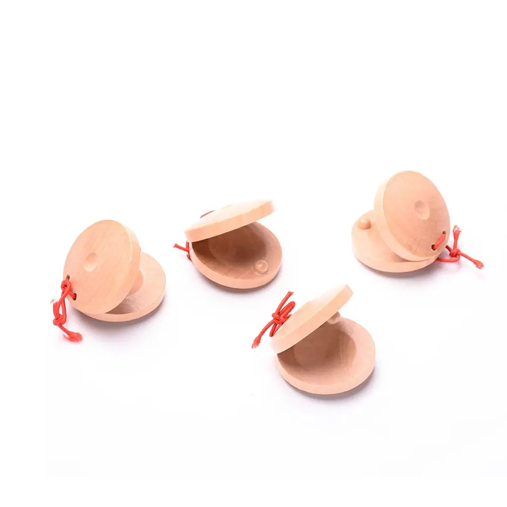 Castagnettes unisexes en bois pour enfants, développement intellectuel, jouet, Instrument de musique à Percussion
