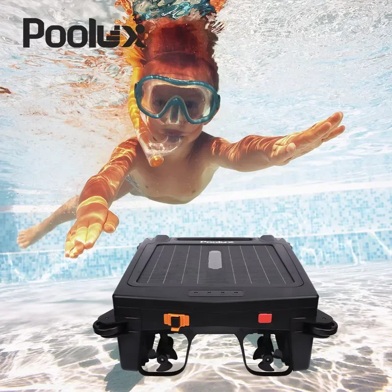 Solar Powered Floating Pool Skimmer Automatic Leaf Collector for Above Ground Pool Cleaning