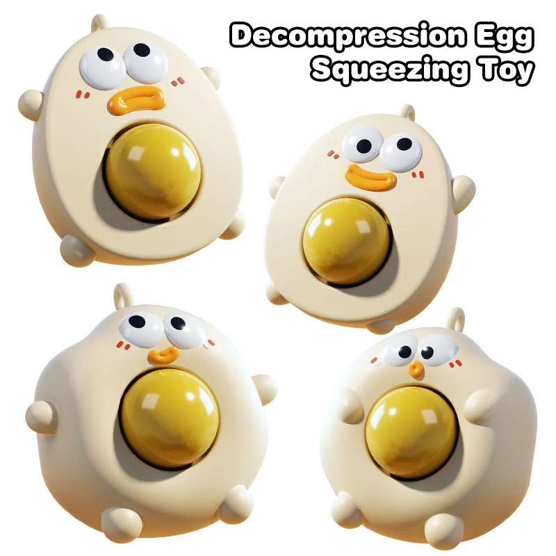 Cute Egg Squeeze Toy Anxiety Stress Relief Sensory Antistress Toys For Adults Birthday Christmas Gift