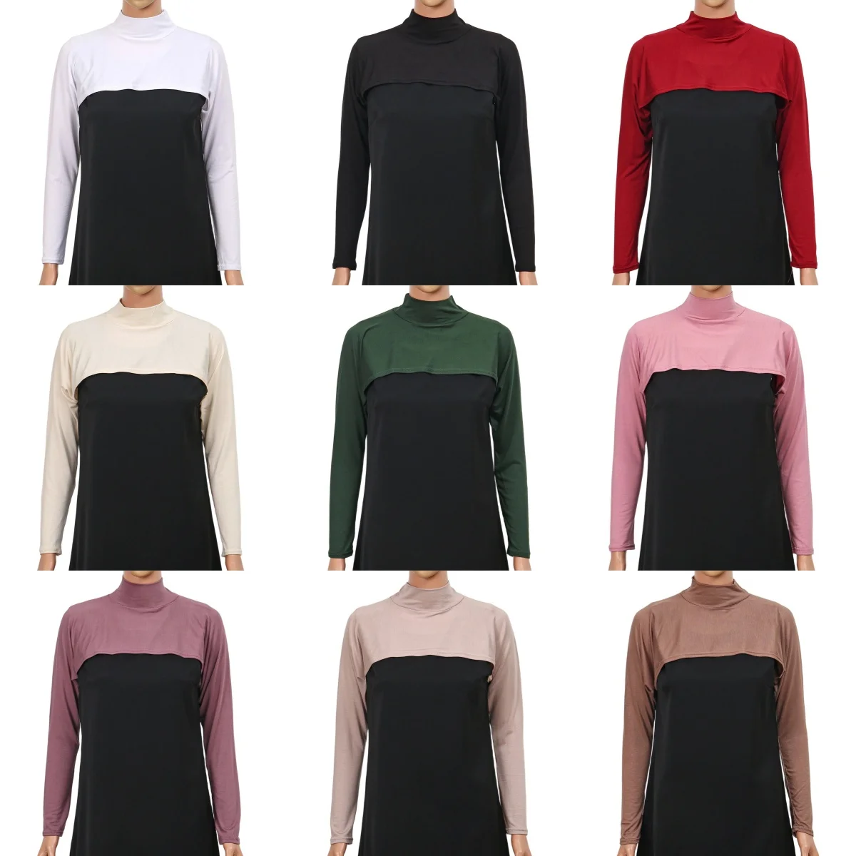 Solid Color Oversleeve Cover Neck and Shoulder Women Soft Breathable Jersey Arm Cover Ultraviolet-proof Sun Protection Outdoor