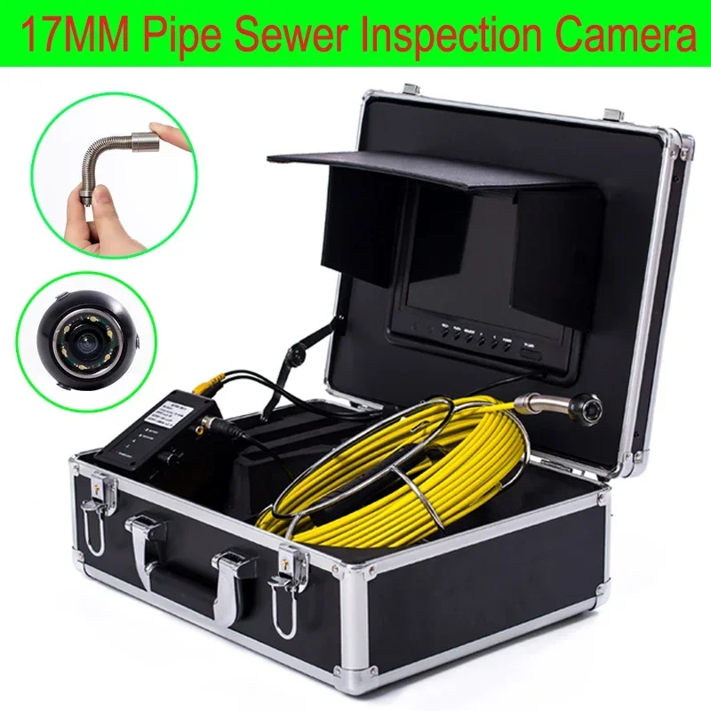 DHL Free WP90 50M Industrial Pipeline Endoscope 6.5/17/23mm Snake Video Camera 9