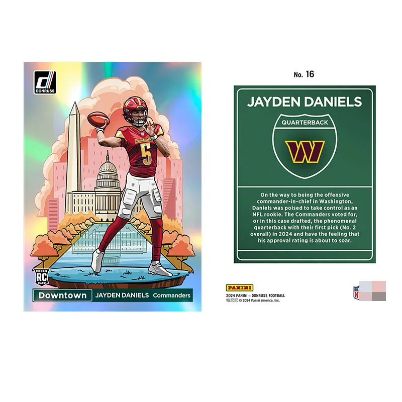 Panini 2024 Donruss fútbol centro Brock Bowers Brock Purdy Drake Maye tarjetas coleccionables Fan regalos de cumpleaños de Navidad Juguetes