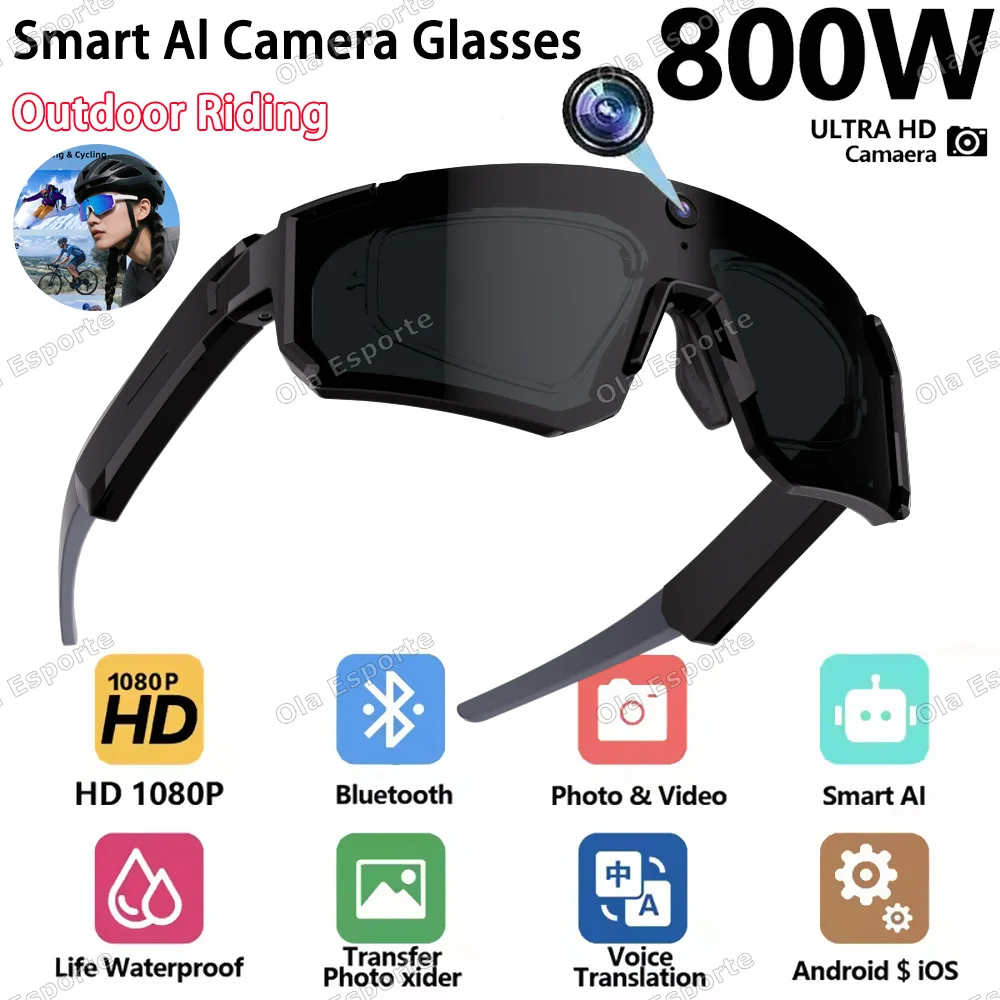 NEW HD Video Glasses Action Camera Sunglasses Smart Glasses Sports Glasses Outdoor Bicycle Motorcycle Driver Recorder Walk Cam