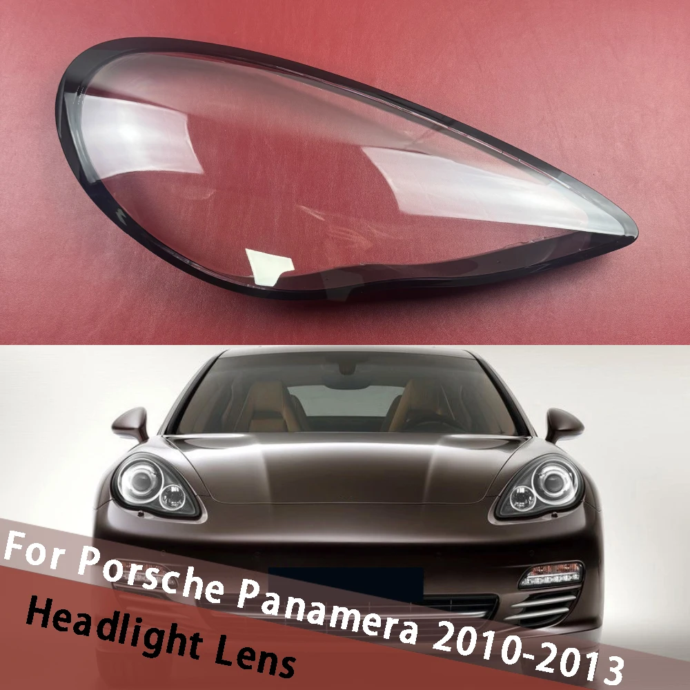 

For Porsche Panamera 2010 2011 2012 2013 (Black Edge) Headlamp Lens Cover Headlight Shell Shade Headlight Housisng Lampshade