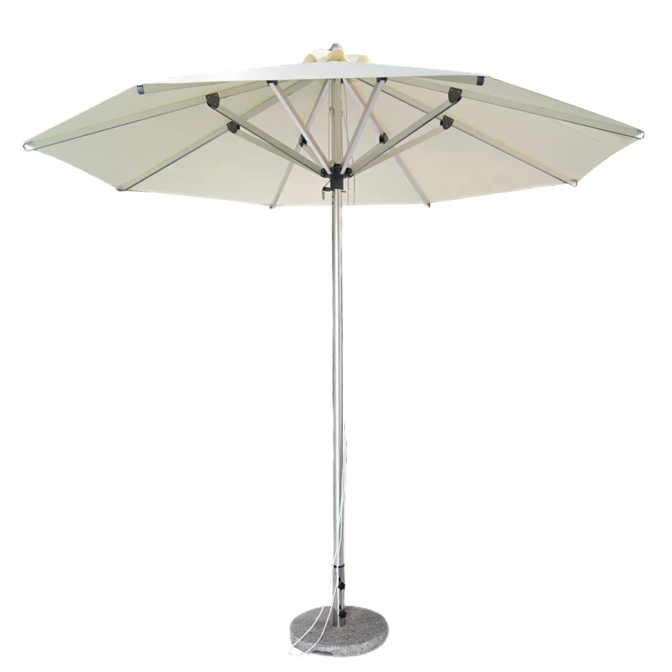 

Umbrella Big Size with Stand Garden Outdoor White Centre Pole Plastic Base Umbrella Storage Holder Umbrella Stand