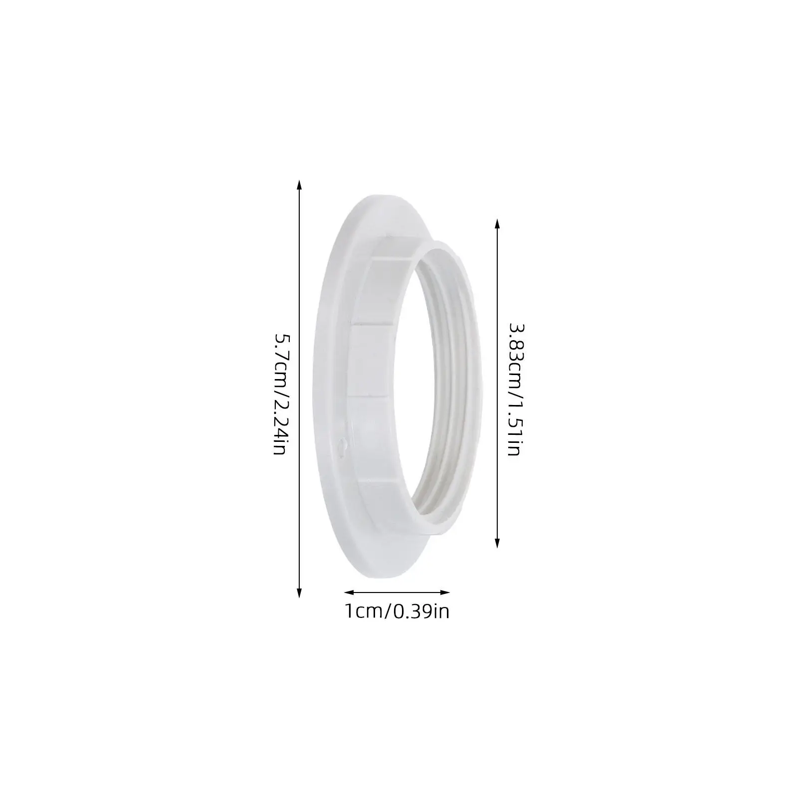 5Pcs E27 Full Thread Lamp Shade Collar Rings Secure Lamp Socket Retaining Ring for Light Fixtures Home Office Light Bulb Holder
