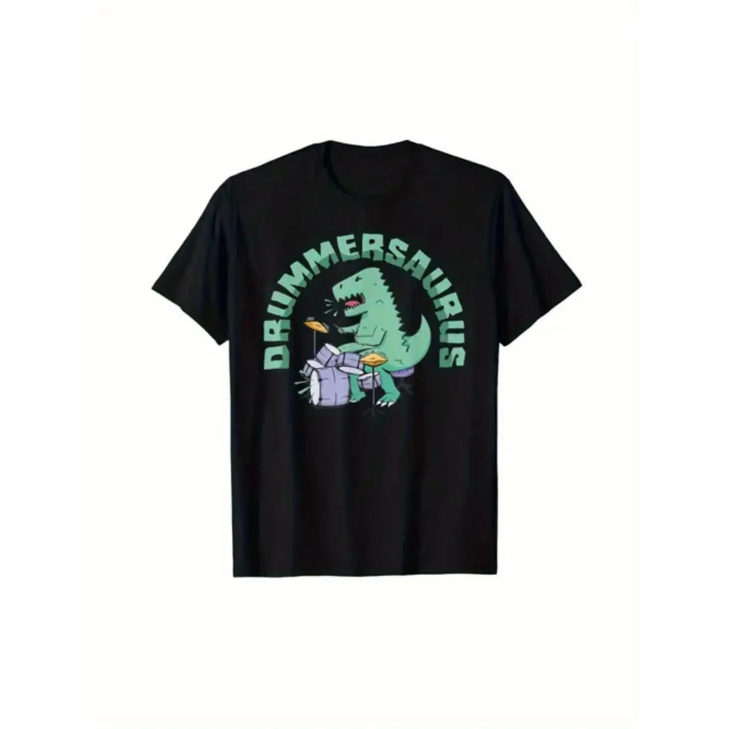 Dinosaur Drummer Funny Dinosaur Drum Beater Men's T-Shirt